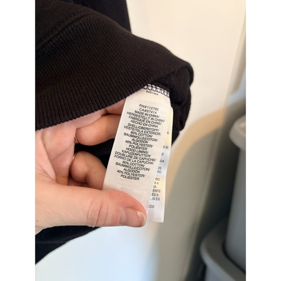 True Religion Raised Micro TR Hoodie Big Logo Mens Medium Black Pullover - Picture 4 of 5